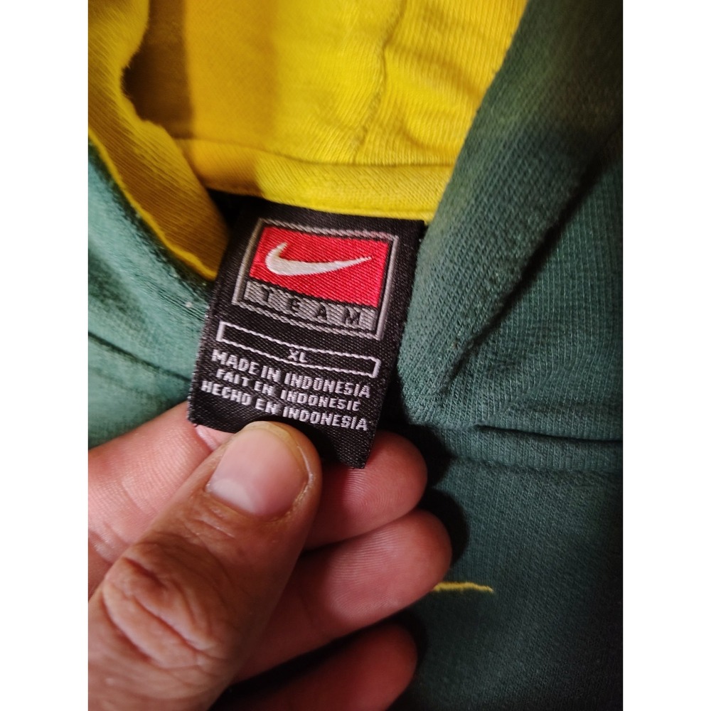 Vintage Y2K Nike Center Swoosh Oregon Ducks Hoodie Sweatshirt Mens‎ Medium Green - Picture 5 of 8